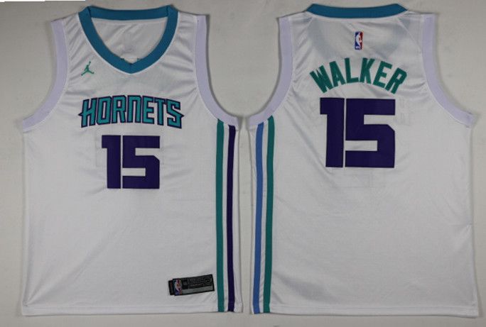Men Charlotte Hornets #15 Kemba Walker White Swingman Edition NBA Jersey